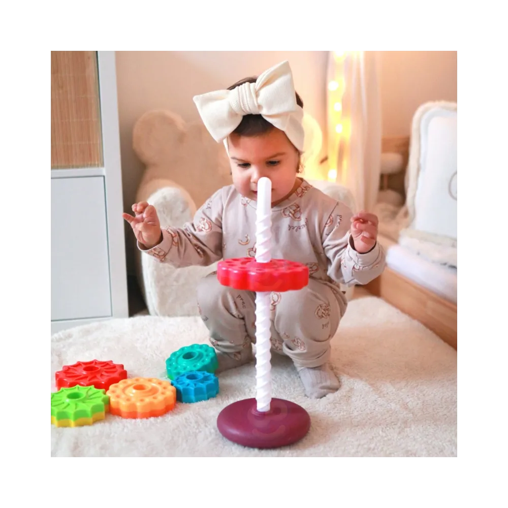 WOOPIE BABY Edukacyjna Piramidka Zakręcona Wieża