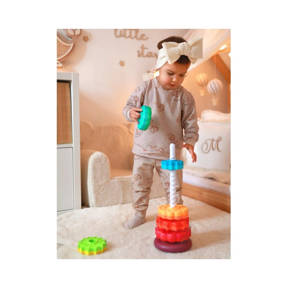 WOOPIE BABY Edukacyjna Piramidka Zakręcona Wieża