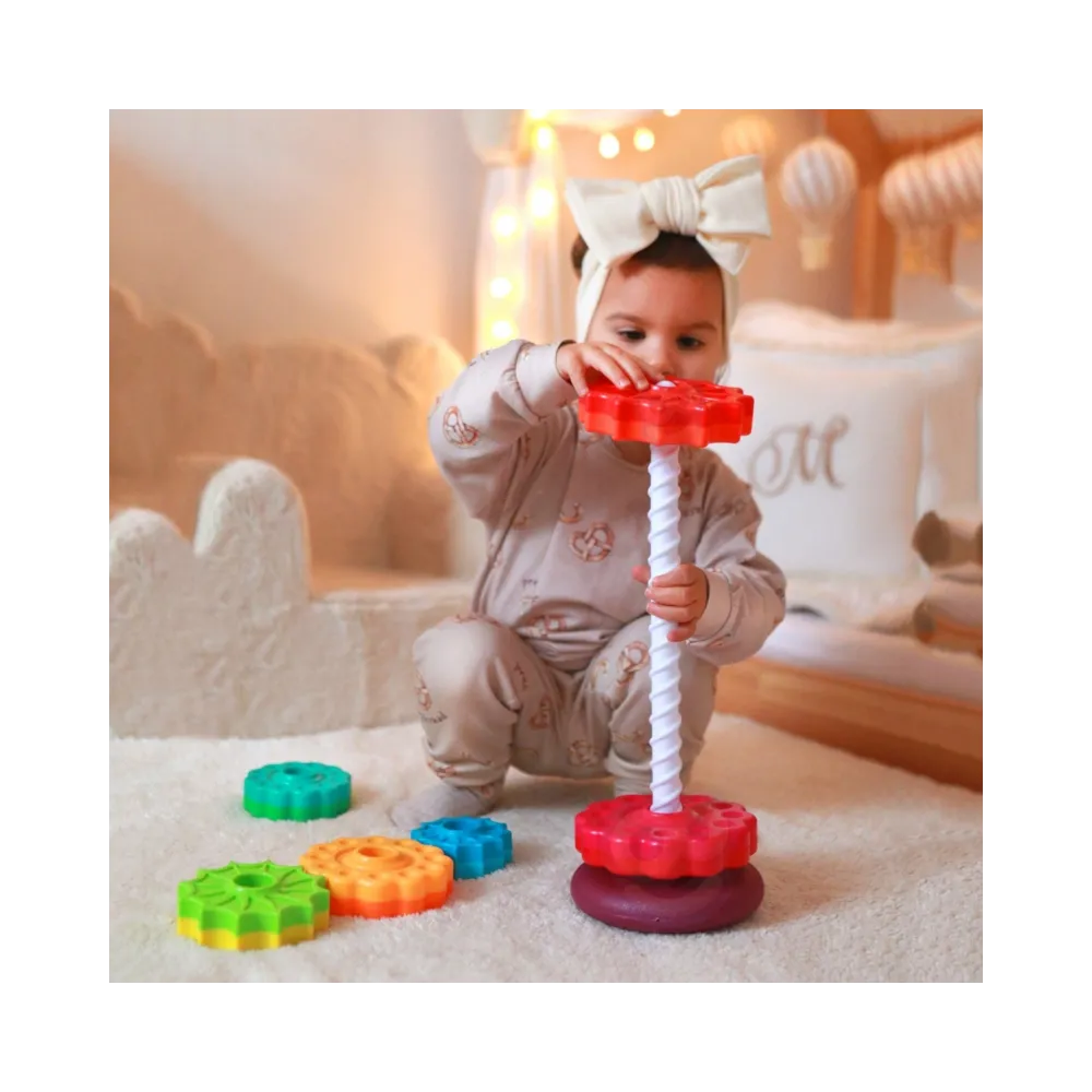 WOOPIE BABY Edukacyjna Piramidka Zakręcona Wieża