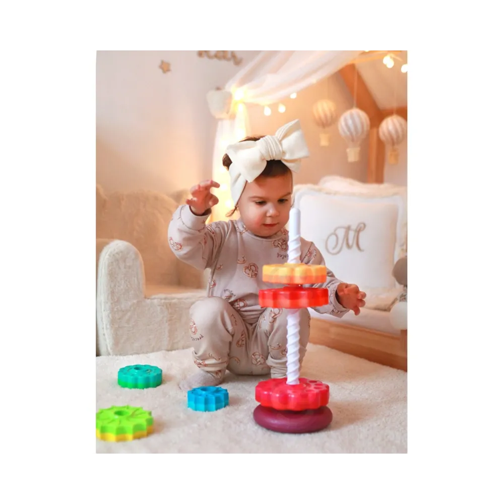 WOOPIE BABY Edukacyjna Piramidka Zakręcona Wieża