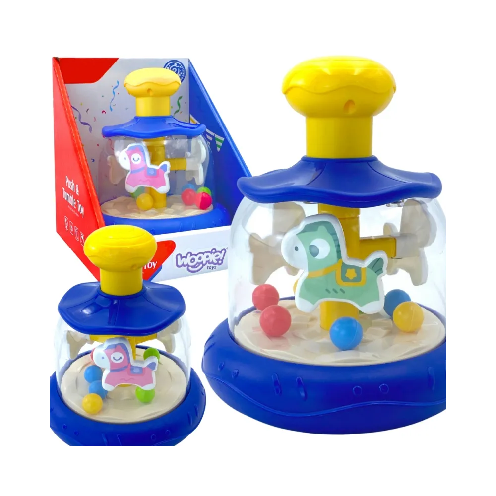 WOOPIE BABY Kolorowe Koniki Niebieski Bączek Karuzela z Kulkami