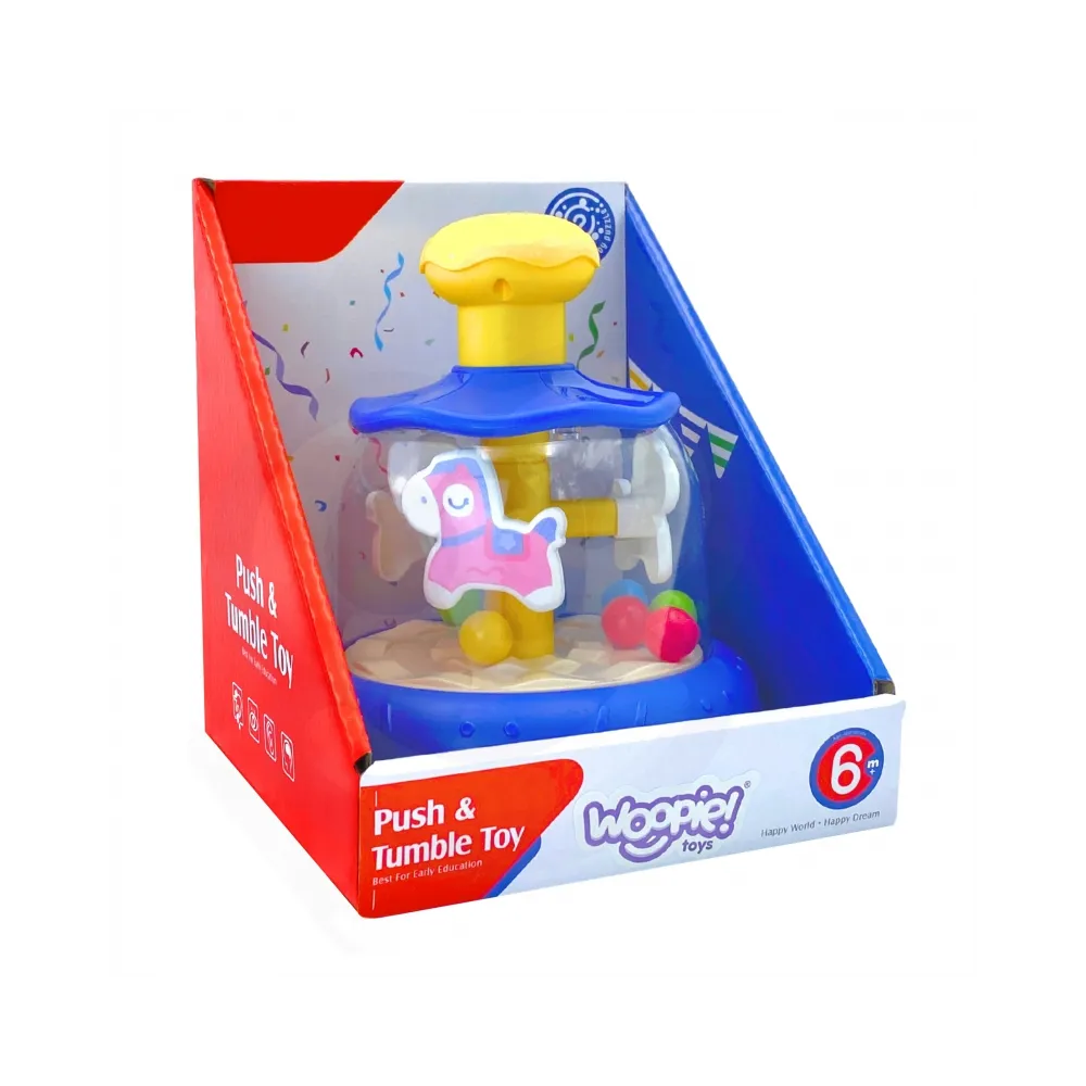 WOOPIE BABY Kolorowe Koniki Niebieski Bączek Karuzela z Kulkami
