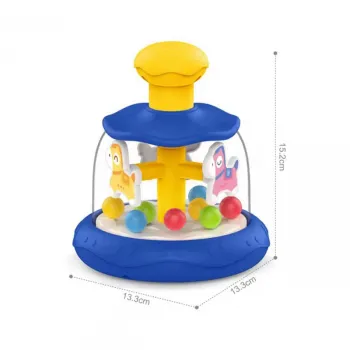 WOOPIE BABY Kolorowe Koniki Niebieski Bączek Karuzela z Kulkami