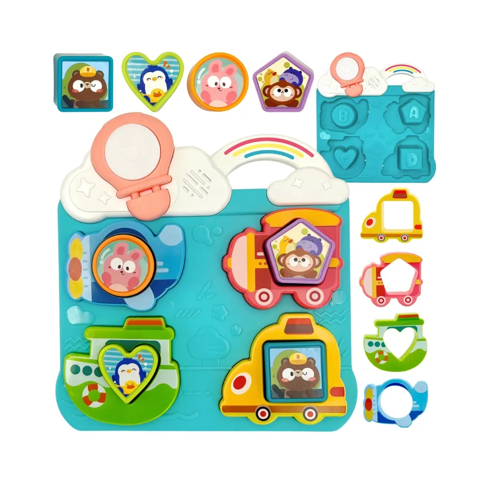 Interaktywna układanka WOOPIE z pojazdami i zwierzątkami