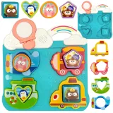 Interaktywna układanka WOOPIE z pojazdami i zwierzątkami