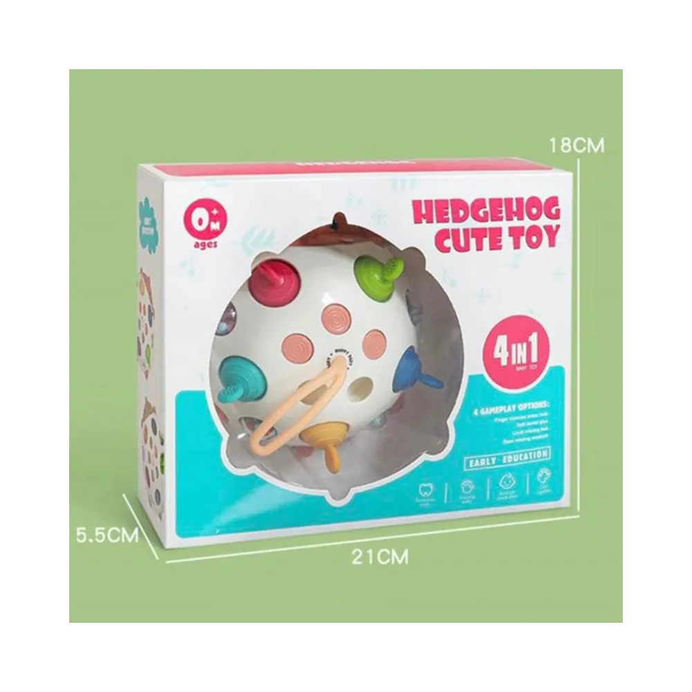 WOOPIE BABY Zabawka Sensoryczna 4w1 Jeżyk Pop-it Aktywizujący