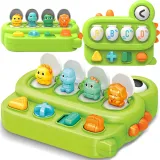 Interaktywna zabawka edukacyjna dla dzieci z dinozaurami.