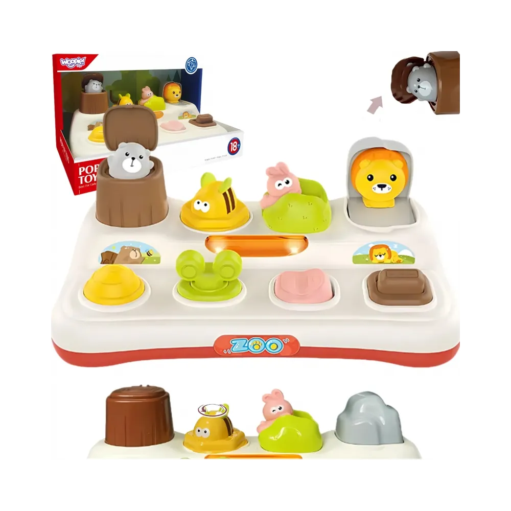 WOOPIE BABY Zabawka Edukacyjna Wyskakujące Zwierzątka ZOO Pop Up
