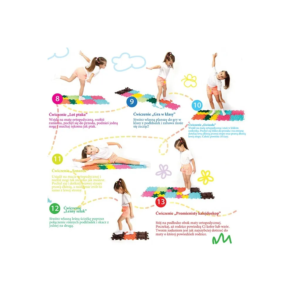 Mata z różnorodnymi fakturami dla lepszej równowagi i stabilności