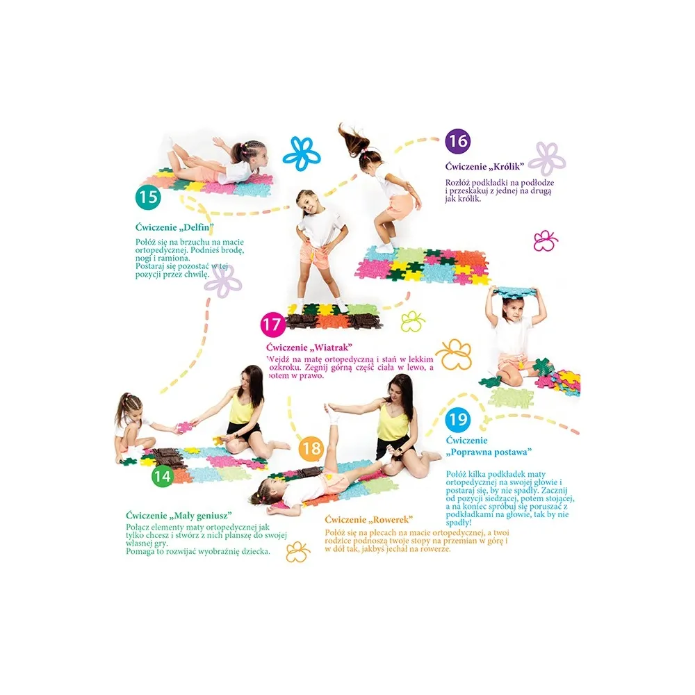 Sensoryczna mata do ćwiczeń wzmacniających stopy i kostki