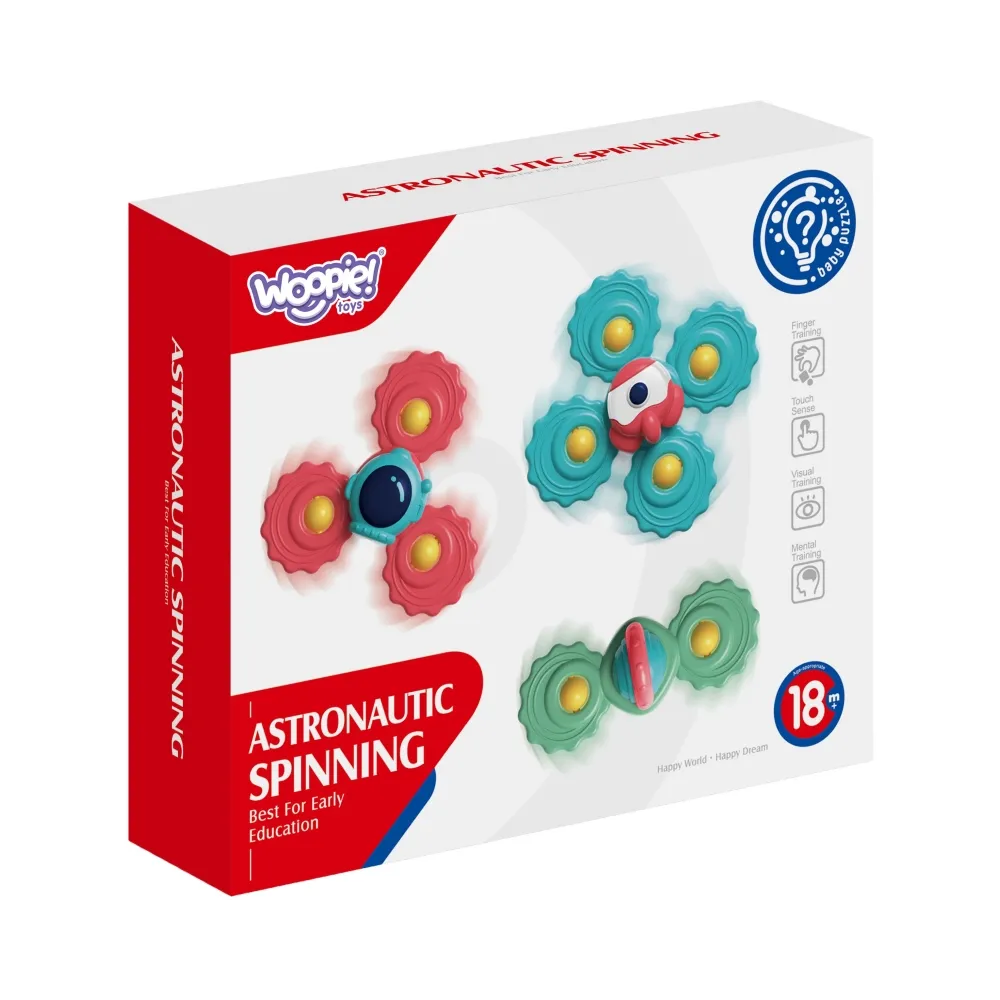 WOOPIE BABY Gryzak Spinner Wirujący z Przyssawką Zestaw 3 szt _5SZT