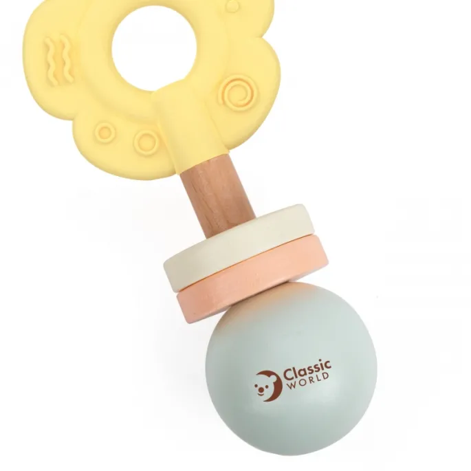 Drewniany gryzak dla najmłodszych dzieci