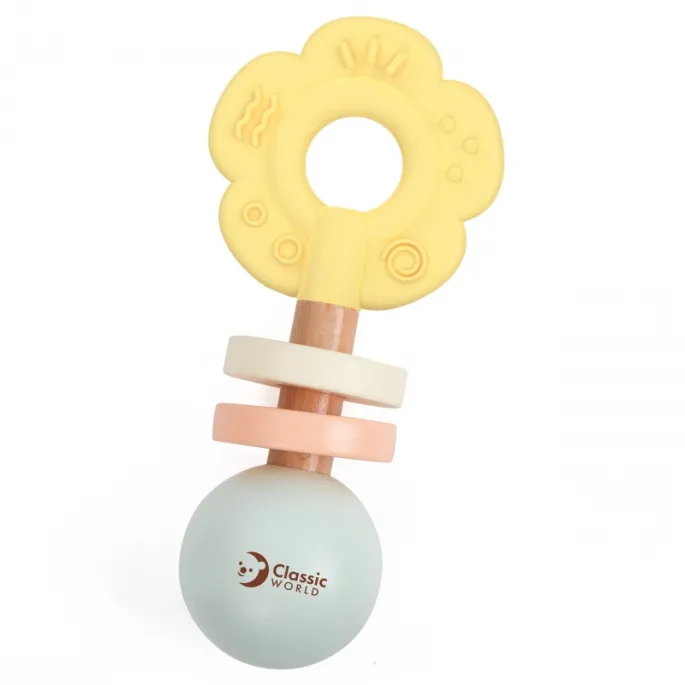 Bezpieczna grzechotka z delikatnym dźwiękiem