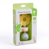 CLASSIC WORLD Drewniana Pastelowa Grzechotka Gryzak 2w1 Kwiatuszek 0+