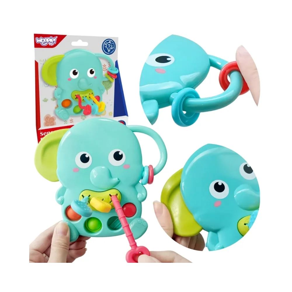 WOOPIE BABY Gryzak Sensoryczny Słonik Montessori 4w1