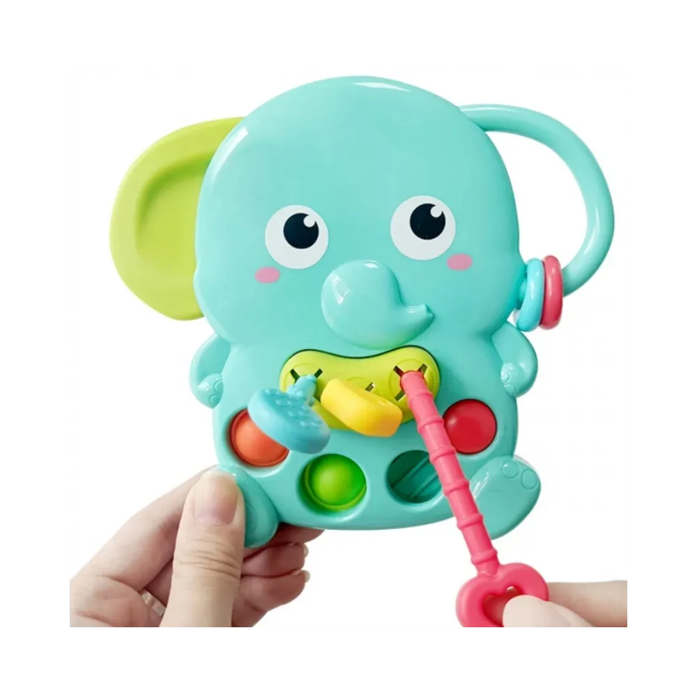 WOOPIE BABY Gryzak Sensoryczny Słonik Montessori 4w1