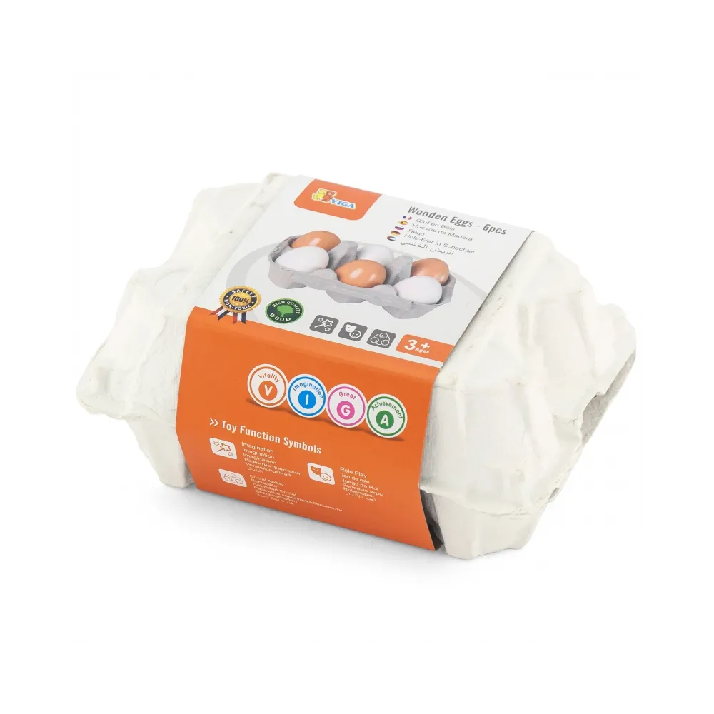 VIGA Drewniane Jajka w wytłoczce