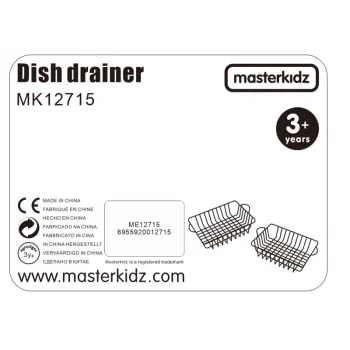 MASTERKIDZ Zestaw 2 Metalowe Kosze Szuszarka Do Naczyń Do Kuchni Dla Dzieci