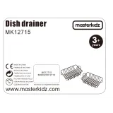 MASTERKIDZ Zestaw 2 Metalowe Kosze Szuszarka Do Naczyń Do Kuchni Dla Dzieci