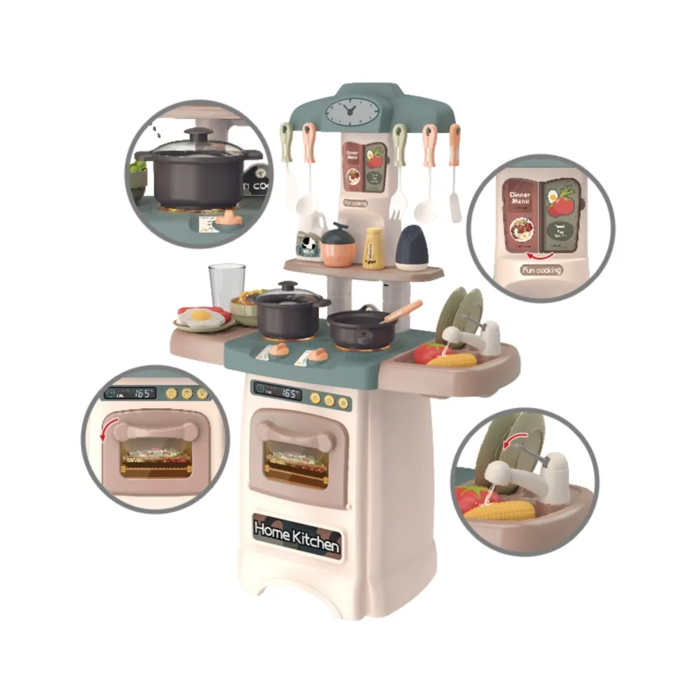 WOOPIE Modna Kuchnia z Obiegiem Wody Palnik Światło Dźwięk + 29 Akc.