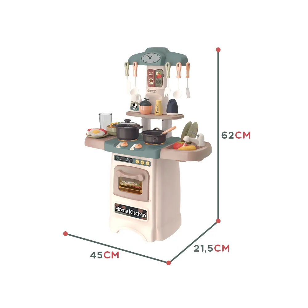 WOOPIE Modna Kuchnia z Obiegiem Wody Palnik Światło Dźwięk + 29 Akc.