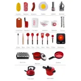 WOOPIE Kuchnia dla Dzieci Duży Zestaw XXL Akcesoria Garnki 36 el.