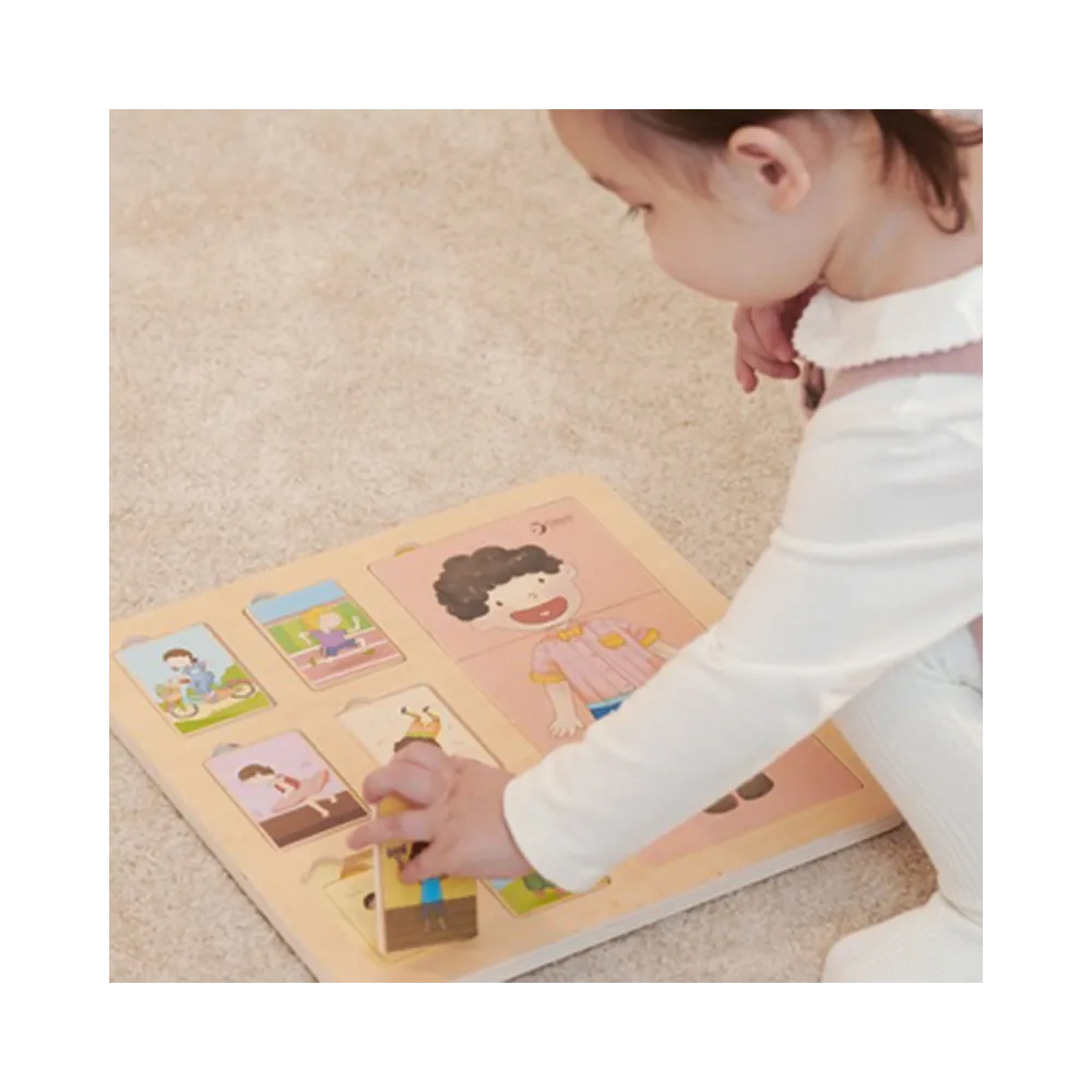 CLASSIC WORLD Tablica Edukacyjna Ciało Ludzkie Układanka Klocki Puzzle dla Dzieci Dopasuj MONTESSORI 19 el.