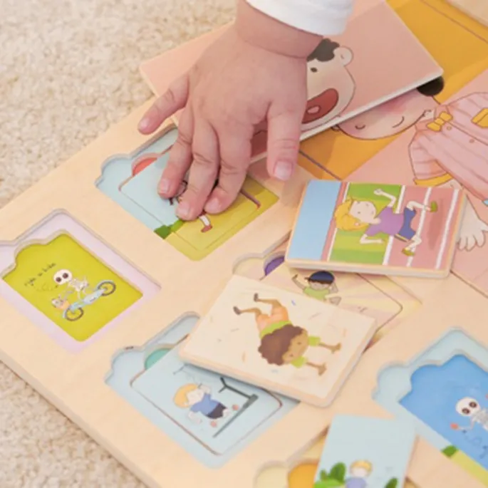 Układanka montessori z warstwami ciała