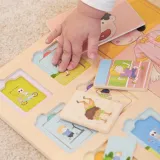 CLASSIC WORLD Tablica Edukacyjna Ciało Ludzkie Układanka Klocki Puzzle dla Dzieci Dopasuj MONTESSORI 19 el.