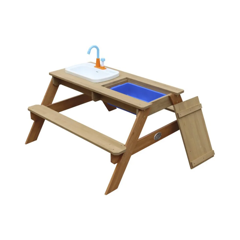 AXI Stół Piknikowy Emily z Ławką i Umywalką na Baterie oraz Pojemnikami na Wodę/Piasek