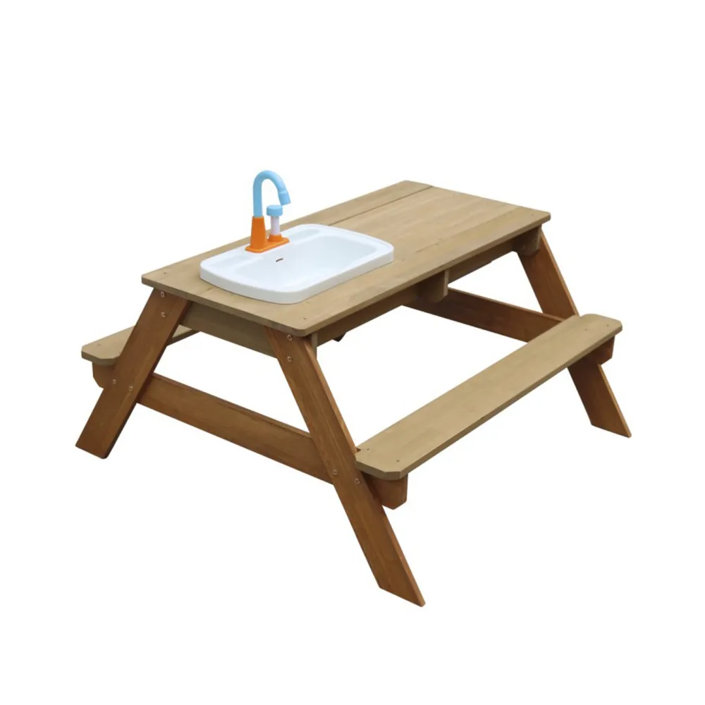 AXI Stół Piknikowy Emily z Ławką i Umywalką na Baterie oraz Pojemnikami na Wodę/Piasek