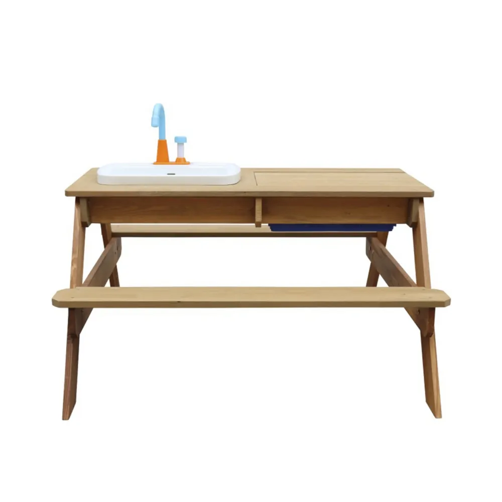 AXI Stół Piknikowy Emily z Ławką i Umywalką na Baterie oraz Pojemnikami na Wodę/Piasek