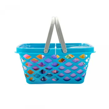 WOOPIE Koszyk na Zakupy z Zestawem do Herbaty i Słodyczami 26 el.