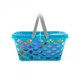 WOOPIE Koszyk na Zakupy z Zestawem do Herbaty i Słodyczami 26 el.