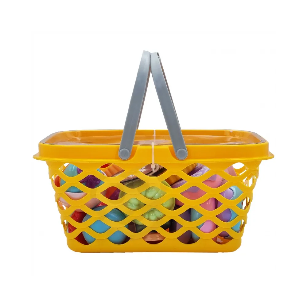 WOOPIE Koszyk na Zakupy z Zestawem do Herbaty i Słodyczami 26 el.