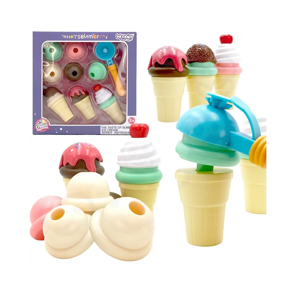 WOOPIE Zestaw do Robienia Lodów Układanka Lodziarnia 15 el.