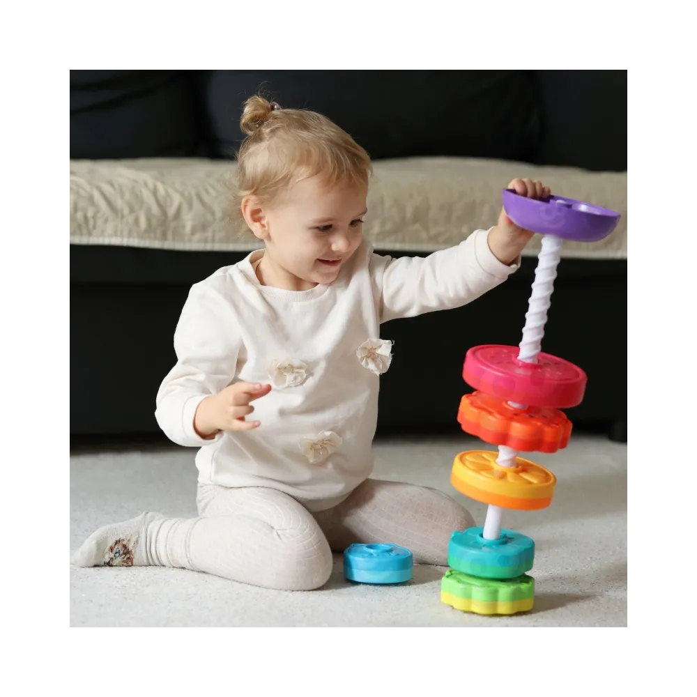 WOOPIE BABY Edukacyjna Piramidka Zakręcona Wieża Zwierzątka