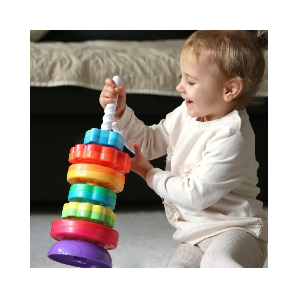 WOOPIE BABY Edukacyjna Piramidka Zakręcona Wieża Zwierzątka