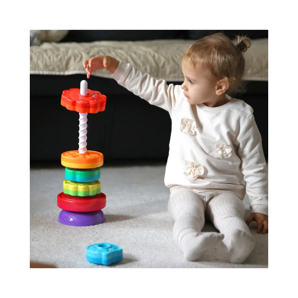 WOOPIE BABY Edukacyjna Piramidka Zakręcona Wieża Zwierzątka