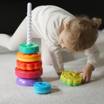 WOOPIE BABY Edukacyjna Piramidka Zakręcona Wieża Zwierzątka