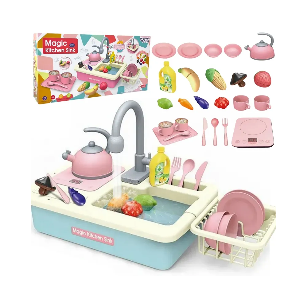 WOOPIE Zlewozmywak 2w1 Kuchnia Kran z Wodą Niebieski