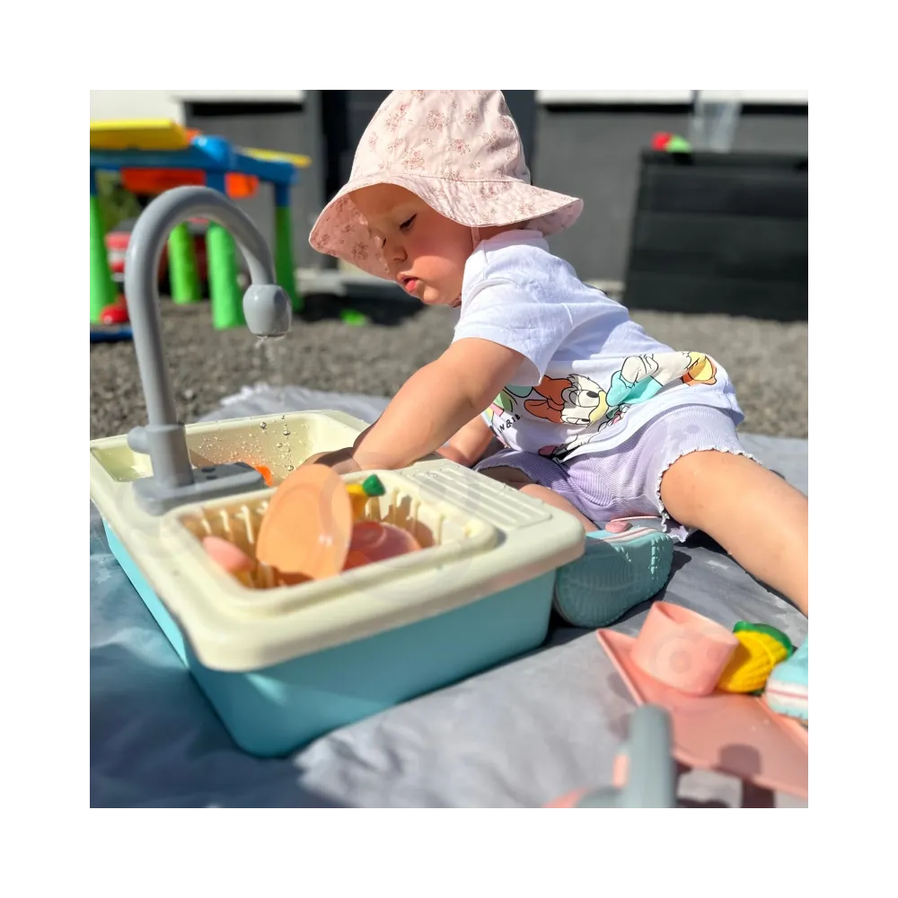 WOOPIE Zlewozmywak 2w1 Kuchnia Kran z Wodą Niebieski