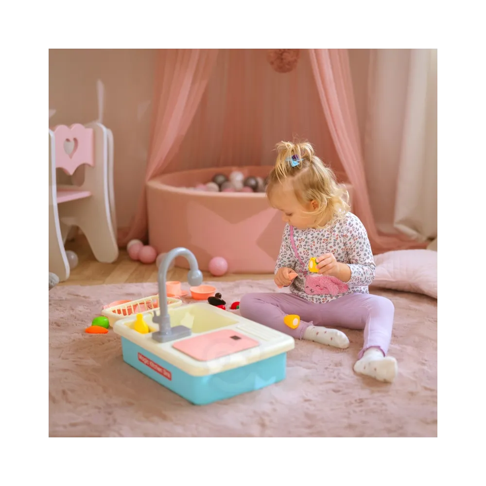 WOOPIE Zlewozmywak 2w1 Kuchnia Kran z Wodą Niebieski