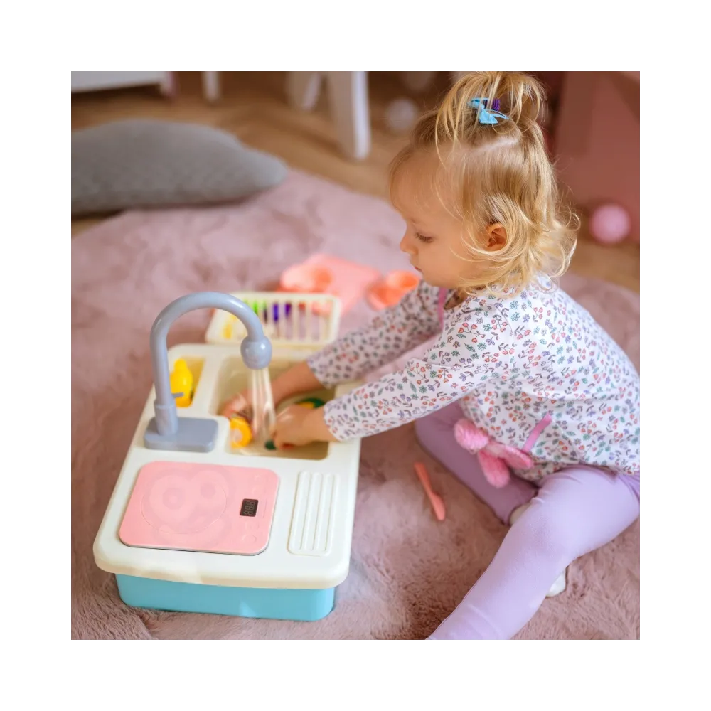 WOOPIE Zlewozmywak 2w1 Kuchnia Kran z Wodą Niebieski