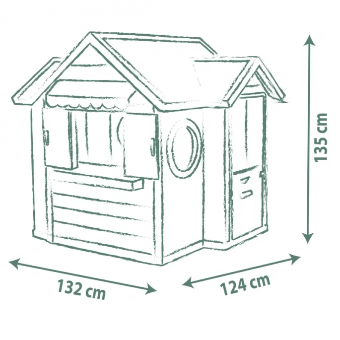 Eko-domek kuchenny z recyklingu dla dzieci