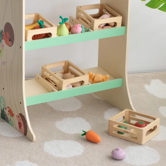 Zestaw drewnianych warzyw dla dzieci