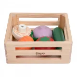 CLASSIC WORLD Zestaw Drewnianych Warzyw w Koszyku 6 el.