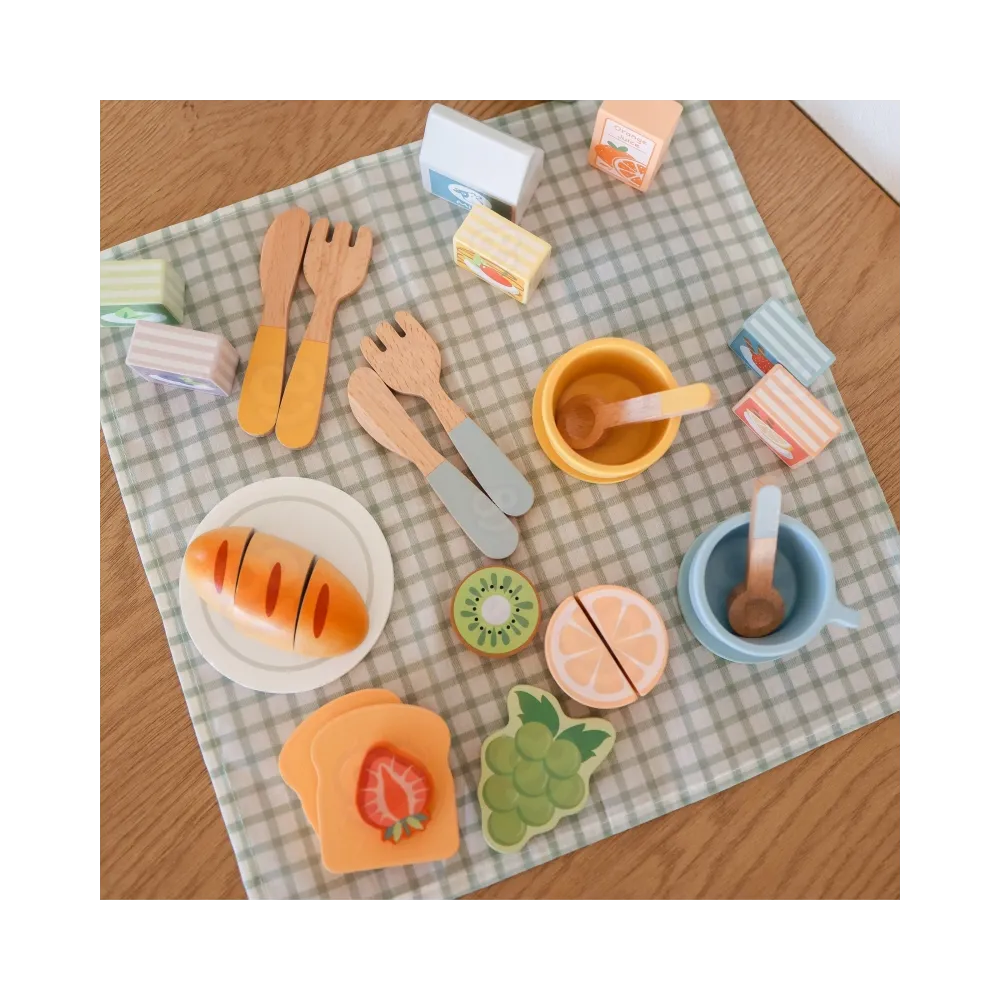TOOKY TOY Zestaw Piknikowy Owoce do Krojenia Zestaw Śniadaniow