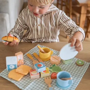 TOOKY TOY Zestaw Piknikowy Owoce do Krojenia Zestaw Śniadaniow