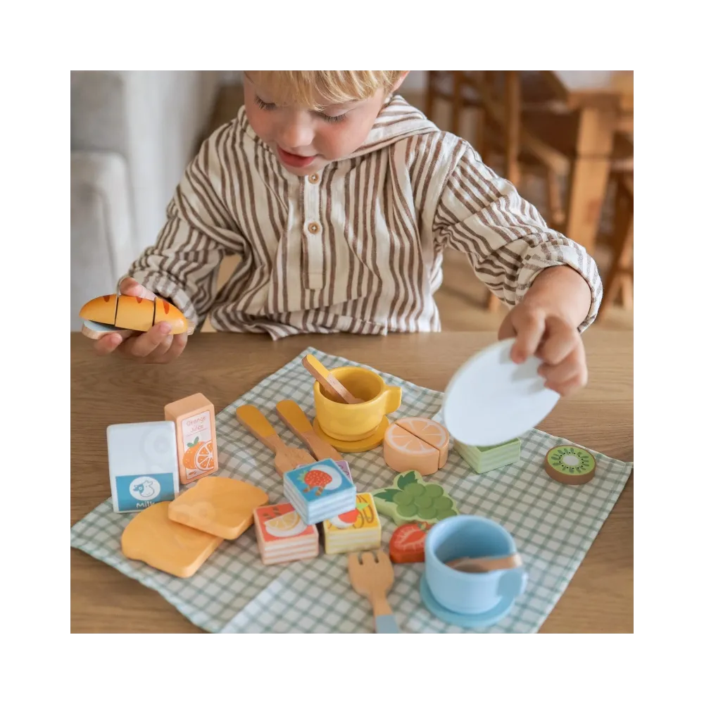 TOOKY TOY Zestaw Piknikowy Owoce do Krojenia Zestaw Śniadaniow